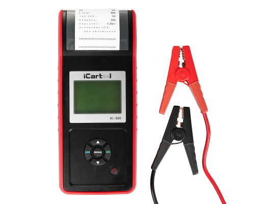 ТЕСТЕР АККУМУЛЯТОРНЫХ БАТАРЕЙ (АКБ) 12/24V ICARTOOL IC-500