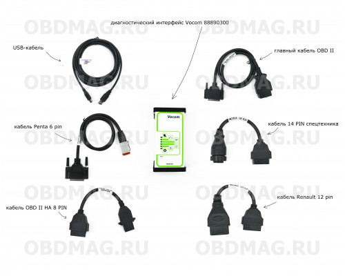 VOCOM 88890300 + Ноутбук с программой PTT 2.7.25 